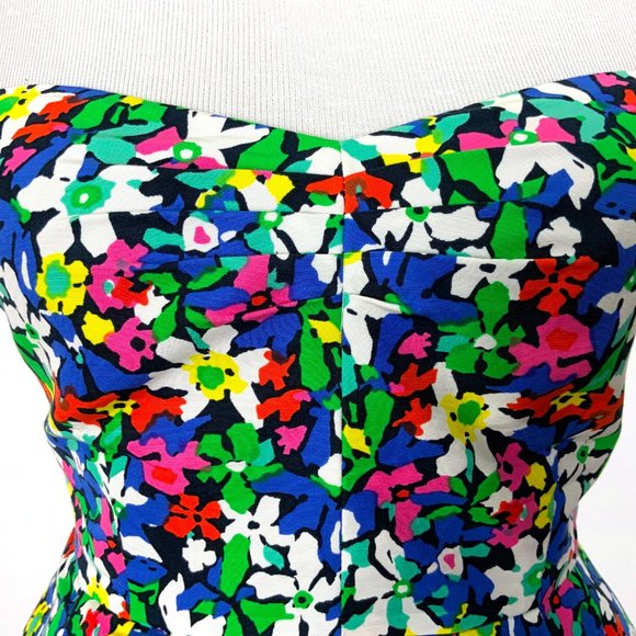 Kate Spade Karmen Strapless Floral Dress Sz 4 - Picture 5 of 16